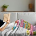 thumbnail image 3 of Tea Soft Flannel Fleece Throw Blanket, Pastel Books About Magic Fairy Tales Butterflies with Pastries Girls Inspiration, Cozy Plush for Indoor and Outdoor Use, 50" x 60", Multicolor, by Ambesonne, 3 of 5