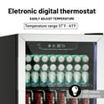 thumbnail image 4 of Compact Beverage Refrigerator, 108 Can/3.0 Cubic Feet Fridge with Glass Front Door for Soda, Beer or Wine, Under Counter Drink Dispenser, 4 of 7