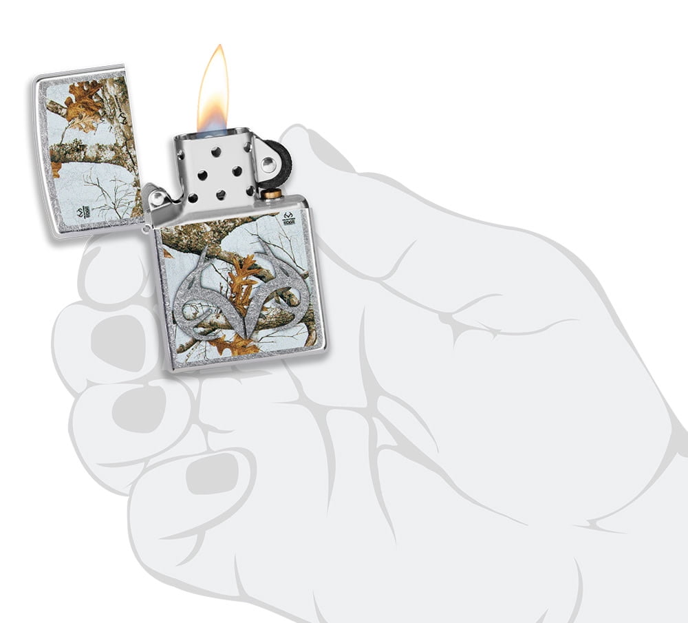 Zippo Realtree Edge Colors Design Street Chrome Pocket Lighter
