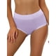 thumbnail image 1 of INSPIRAR CHIC Ropa interior de algodón para mujeres, bragas de talle alto con encaje, control de abdomen y cobertura total, XL, púrpura, 1 of 4