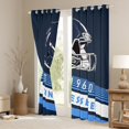 thumbnail image 3 of Erosebridal Tennessee Curtains Pack of 2 (38x45),Navy Blue Stripes Black Out Curtains,Rugby Helmet Curtains for Living Room,Stylish Living Room Decoration, 3 of 7