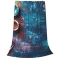 thumbnail image 2 of Balery Abstract Colorful Art Supplies Manta de Felpa Suave y Acogedora – Cobija de Franela Aterciopelada para Cama, Lavable y Cálida para Sofá, Mascotas, Transpirable-60"x50", 2 of 7
