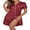 Wine Red, variant on DreamFish Women's Summer Nightshirt Button Down Short Sleeve Sleepshirt Lightweight Nightgown Sleepwear (Slim Fit, Size Up for Relaxed Feel)