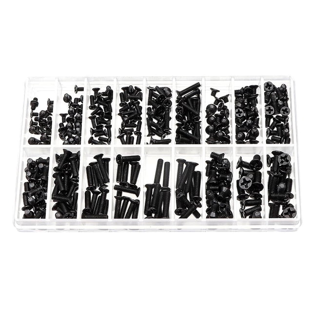 Juego De Tornillos Pequeños De 300 Piezas Para Computadoras Portátiles M2 / M2.5 / M3 Mini Kit De Tornillos Mecánicos Digitales Electrónicos Caja De La Computadora Montar Tornillos De Reparación Serendint TO001836-00