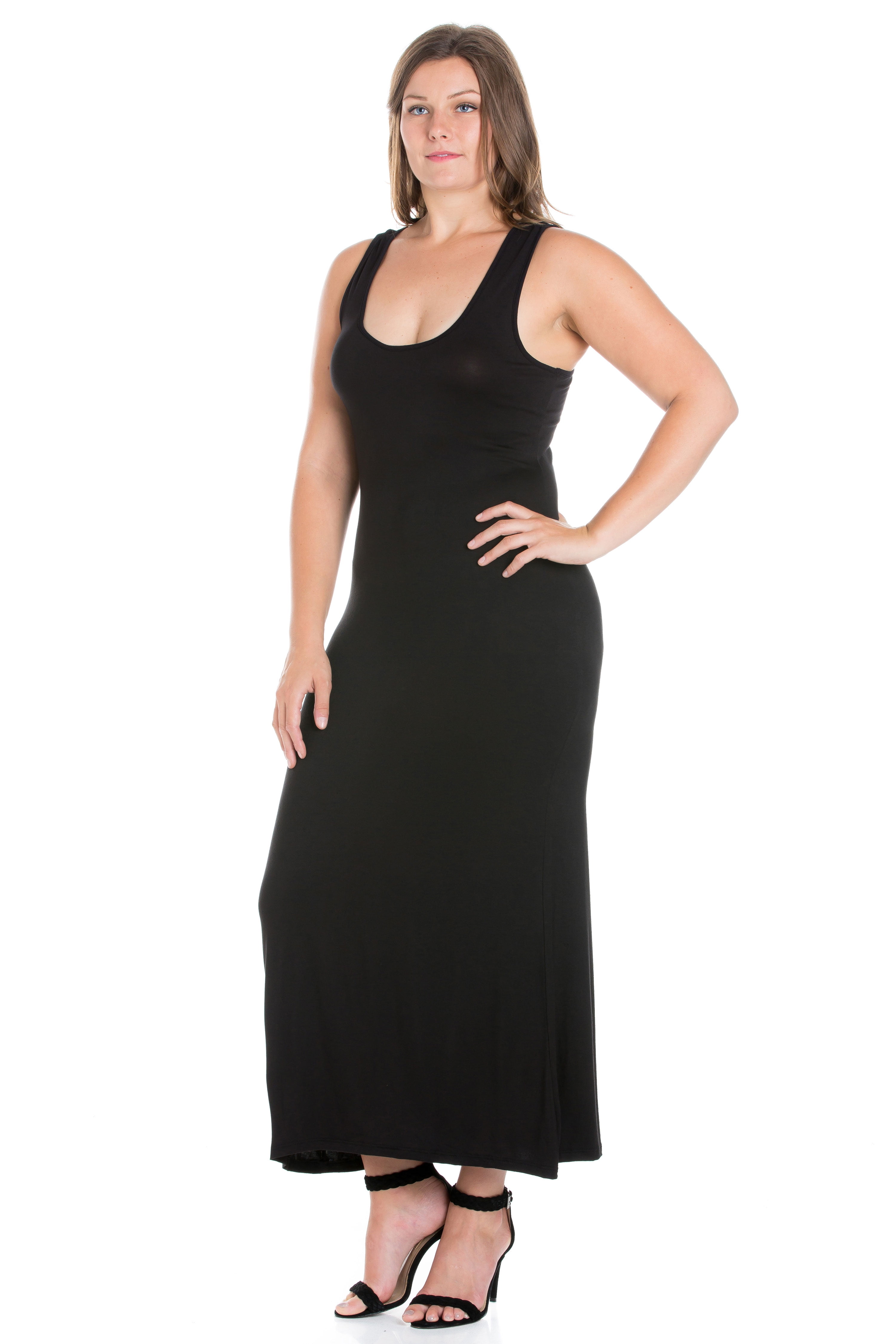 plus size racerback maxi dress