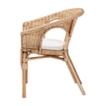 thumbnail image 3 of bali & pari Abbey Modern Bohemian Natural Rattan Dining Chair, 3 of 6