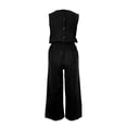 thumbnail image 5 of ORQ Women Loose Sleeveless Tunic Pockets Botton One-Piece Jumpsuits, 5 of 5