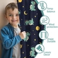 thumbnail image 3 of Blackout Kids Curtains,Dark Blue Dinosaurs Space Pattern Childrens Insulated Curtains Set Of 2,Bedroom Essentials,Toddler Room Decor 42"x54", 3 of 5
