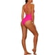 thumbnail image 3 of Traje de baño de una pieza para mujer, con cordones, espalda cruzada, control de abdomen, sin espalda, bañador monokini, talla L, fucsia, 3 of 5