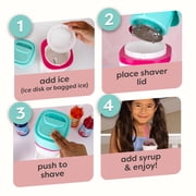 Nostalgia Electric 80 Watt Ice Shaver with Ice Mold & Reusable Cone, Teal & White