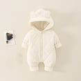 thumbnail image 2 of Otqutp Girls Quilted Jumpsuit Hood Snowsuits Baby Cute Ears Puffer Coats New Born Zip up Romper Padded Lightweight Bodysuit, 2 of 8
