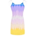 thumbnail image 4 of Women's Fashion Casual Sleeveless Beach Dress With Straps Loose Gradient Color Block Print Dress Casual Dress Loose Summer Dress for Women Dress for Summer Cute Womens Summer Dresses Athletic Dress, 4 of 4