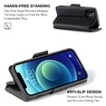 thumbnail image 4 of iPhone 12 mini Wallet Case, Dteck Soft Glossy PU Leather Credit Card Holder Case Soft TPU Protetive Cover for Apple iPhone 12 mini 5.4 inch, Black, 4 of 6