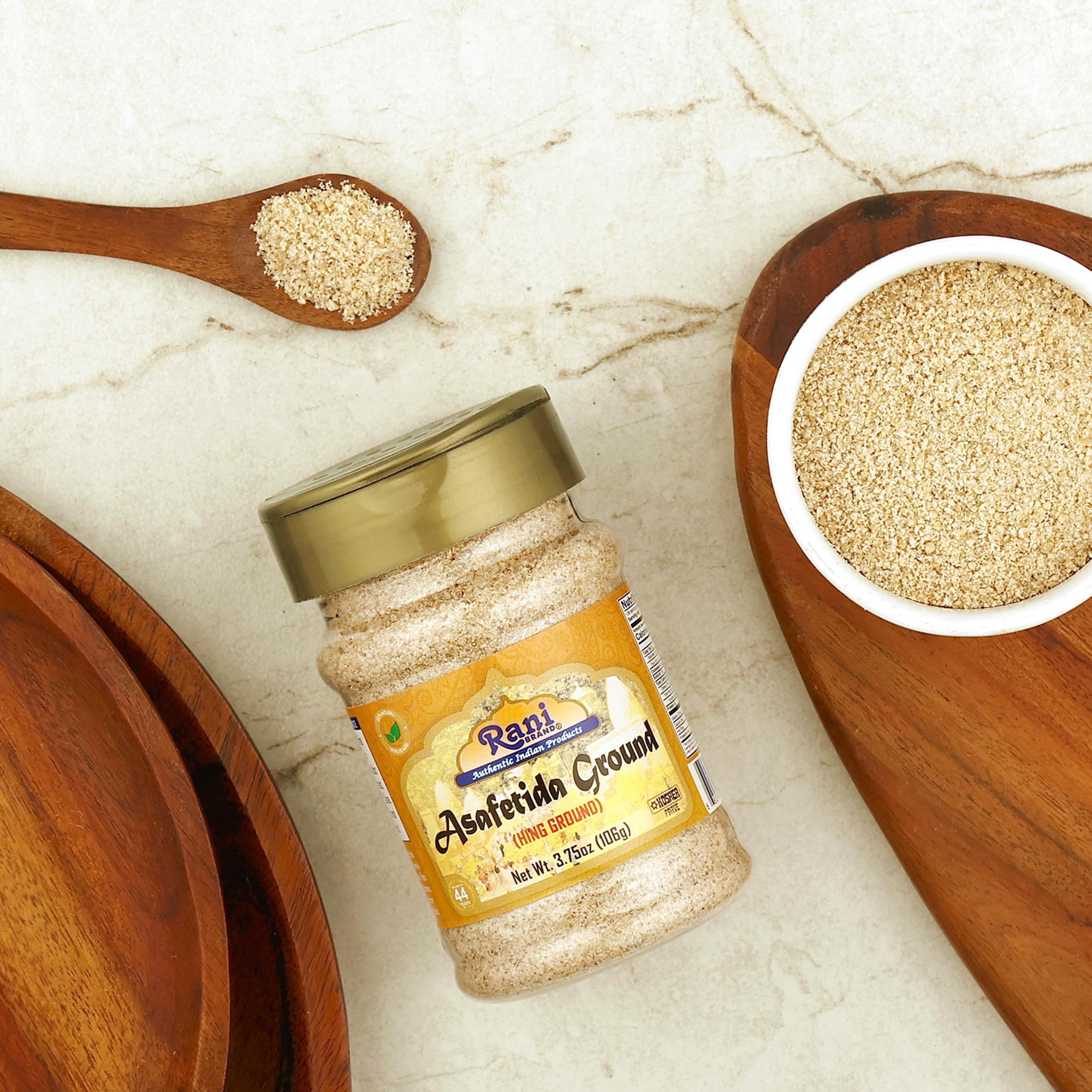 Rani Asafetida (Hing) Ground 3.75oz (106g) PET Jar, Pack of 12 ~ All Natural | Salt Free | Vegan | Non-GMO | Kosher | Asafoetida Indian Spice | Best for Onion Garlic Substitute