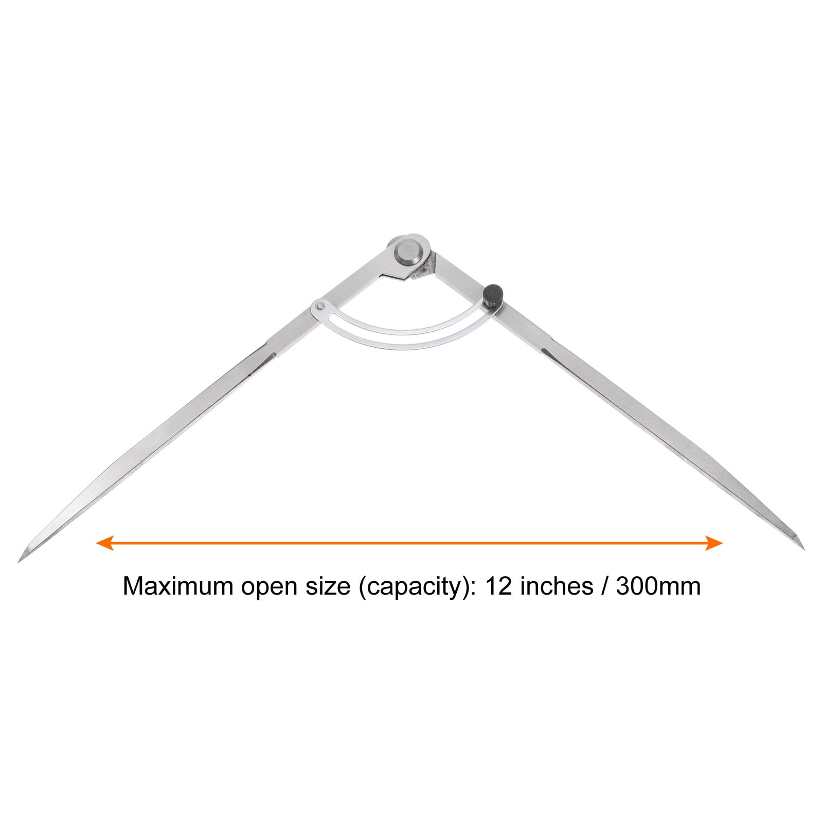 Uxcell Wing Divider Compass 12 Inch 300mm Adjustable Lockable Compass for Geometry Drawing
