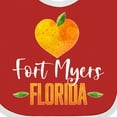 thumbnail image 4 of Inktastic Fort Myers Florida Orange in Heart Boys or Girls Baby Bib, 4 of 4