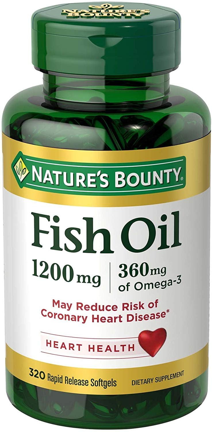 Nature's Bounty Omega3 Fish Oil 1200 mg Softgels 320 ea