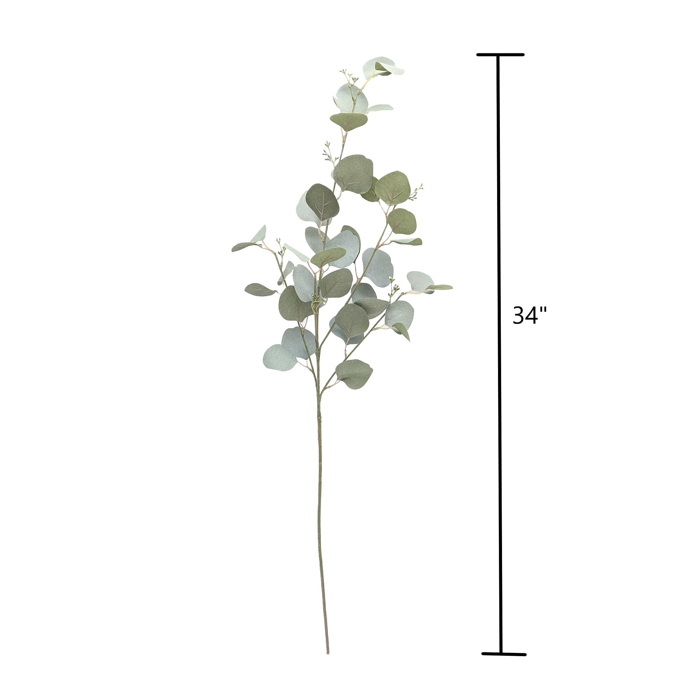 Mainstays Artificial Green Round Leaf Eucalyptus Stem, 34in Tall Floral Picks - image 4 of 5