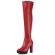 thumbnail image 1 of Botas Sobre La Rodilla Talón Grueso Tacones Plataforma Para Mujeres rojo 39, 1 of 7