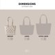 thumbnail image 3 of Large Beach Bag | Waterproof Rubber Tote with Zipper Pocket for Travel, Pool, Boat, Groceries, Sports | Getaway Bag Collection | Almond Birch, 3 of 5