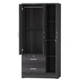 thumbnail image 4 of Better Home Products Symphony Wardrobe Armoire Closet with Two Drawers in Gray, 4 of 6