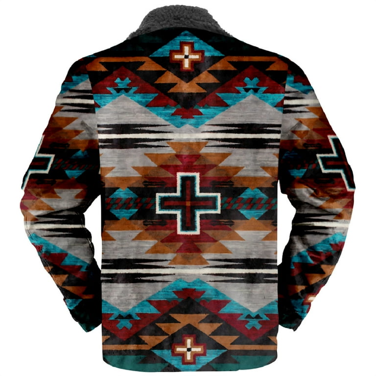 Men's autumn and winter ethnic print warm and comfortable pullove hotsell
