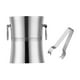 thumbnail image 2 of Cubo de hielo perfecl aislado con asa para bebidas de Metal barril de vino de hielo doble pared 3L Plata, 2 of 8
