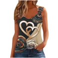 thumbnail image 2 of ALLLIST Spring Tops for Women Yellow V-Neck Sleeveless Graphic Tank Tops Camisole Tops for Women S, 2 of 4