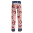 thumbnail image 7 of Women's Drawstring Valentine's Day Printed Casual Pants, Elastic Waist Lounge Pants for Women, Holiday Themed Sleepwear Pajama Pants, Comfortable Fit,Multicolor,S, 7 of 7
