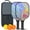 Black-3, variant on Pickleball Paddles Set Of 2, Fiberglass Surface, Liquid & Marble Print, 4 Balls & Bag