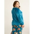 thumbnail image 6 of Joyspun Women's Plush Sleep Top with Long Sleeves, Sizes XS-3X, 6 of 6