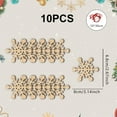 thumbnail image 4 of Christmas Wooden Snowflake Ornaments - 40Pcs Hanging Wood Slices with String, Handcrafted Rustic Xmas Tree Decor, Festive Winter Holiday Craft Decoration for Home Mantel Wreath, 4 of 8