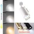 thumbnail image 4 of FSLiving Stepless Dimming H-Type Track Light Remote Control Rotated Adjusted Tilt Angle 7W Spot Light White Ceiling Lamp for Mirror Front Hallway Loft Wall Art Office(No Track) - 3 Pack, 4 of 7