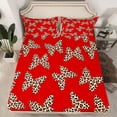 thumbnail image 2 of Feelyou Kid Butterfly Full Size Sheets, Leopard Cheetah Print Bed Sheets, 4 Pieces, 2 of 7