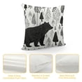 thumbnail image 4 of ONETECH  Woodland Bears Pillow Case Rustic Mountain Grizzly Bear Home Decor Cushion Covers for Couch Bedroom Sofa Living Room Bed Chair Standard Black White, 4 of 5