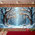 thumbnail image 2 of Snow-covered Branches Winter Banner Fairy Lights Christmas Banner Winter Forest Blue Tone Snowy Tree Banner for Christmas Party Winter Celebration New Year Eve, 2 of 9