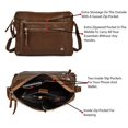 thumbnail image 3 of Bolso bandolera Wise Owl Accessories de cuero pequeño para mujer, 3 of 6