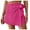 ZA Hot Pink, variant on Womens Pants Summer Textured Skirt Shorts Forward Breathable Skort Daily Wear Brick Red Loose Pants for Women L