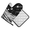 thumbnail image 2 of Bingfone Cosmic Landscape Celestial Art Print Oven Mitts Pot Holders Set 2 PCS for Kitchen for Cooking Grilling Baking BBQ Pot Holders Cook Essentials, 2 of 7