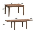 thumbnail image 4 of Mayah Walnut Finish Dining Table w/ Extension Leaf, 4 of 6