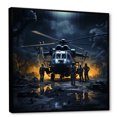 thumbnail image 2 of Designart "Silent Guardians: War Helicopter" Military Floater Framed Wall Art Living Room, 2 of 5
