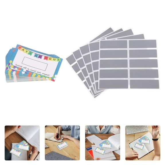 GOOHOCHY Teacher Reward Card Surprise Reveal Multi Paper 100 Pcs For Fun Activities Students