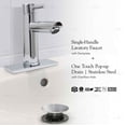 thumbnail image 2 of Bathroom Faucet w/ Deck Plate, 1 handle, 1 or 3 hole Stainless Chrome, 2 of 9