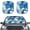 Blue Turtle Marble, variant on Xoenoiee Leopard Forest Camo Print Sun Shade for Car Windshield, Foldable Auto Sun Shield Sun Heat and UV Protection Automotive Interior Sun Protection, Pack of 2