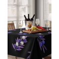 thumbnail image 6 of Purple Olive Fruits Table Cloth, Waterproof Tablecloth for Rectangle Tables, Spring Farm Branches Leaves Plants Black Reusable Washable Fabric Table Cover for Restaurant Kitchen Dining Tables 60"x84", 6 of 9