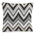 thumbnail image 2 of Jordan Manufacturing 16" x 16" Flame Coal Gray Chevron Square Outdoor Throw Pillow with Welt (2 Pack), 2 of 9