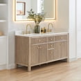 thumbnail image 2 of Cerrito 60" Wood Vanity in Nature Oak Engineered Stone Top no Mirror, 2 of 15
