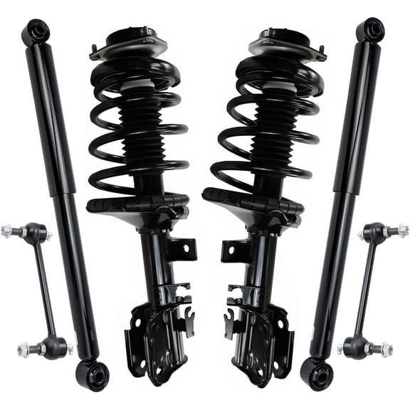 Detroit Axle - AWD 6pc Struts Shocks Kit for 2002 2003 2004 Nissan Pathfinder 2 Front Struts with Coil Spring Assembly 2 Rear Shock Absorbers 2 Front Sway Bar End Links Replacement Suspension