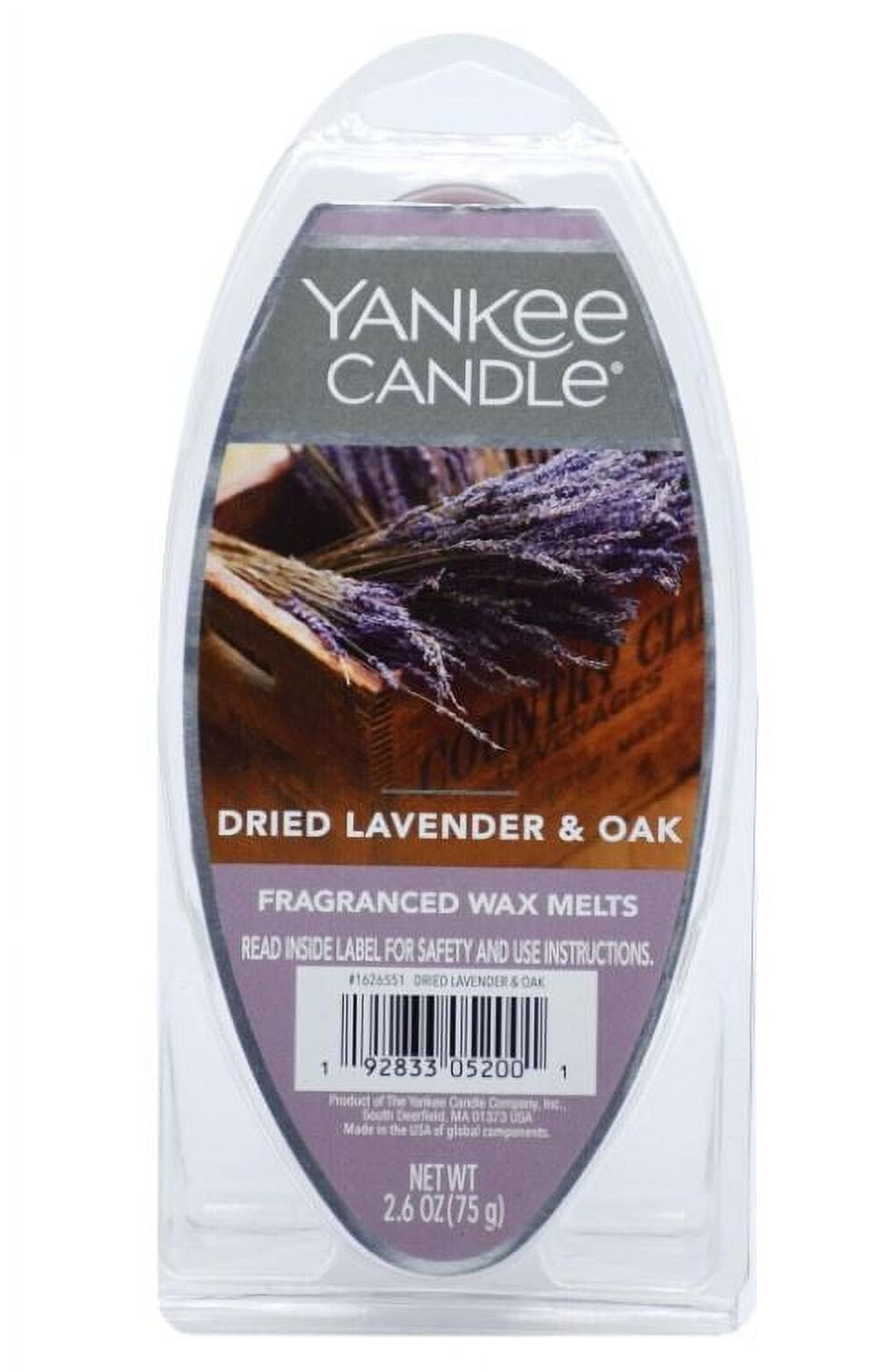 Yankee Candle Dried Lavender & Oak Fragranced Wax Melts, 2.6 oz Pack of 2