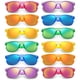 thumbnail image 1 of Gafas de Sol SUNOVELTIES Retro con Lentes Espejadas de Neón Paquete de 12, 1 of 7